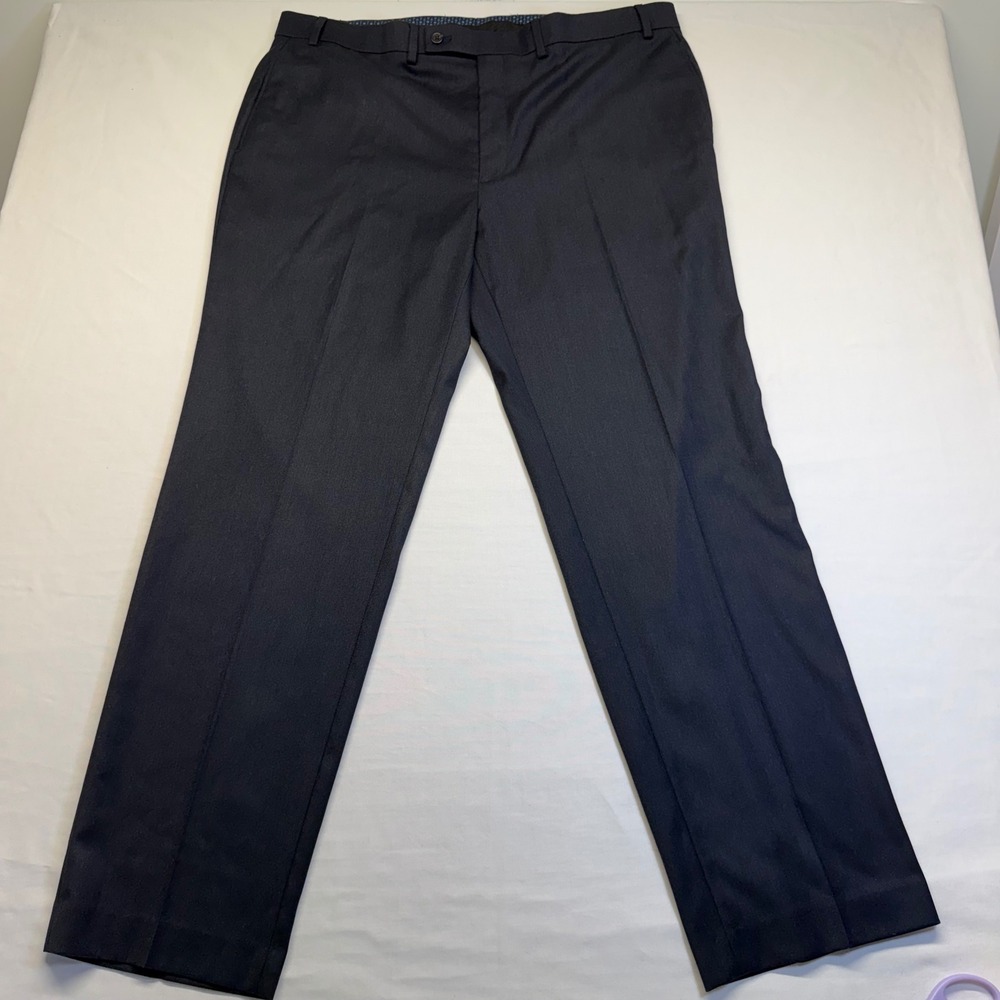 Lauren Ralph Lauren Dress Pants 40x32 Navy Flat Front Stretch Career Mens